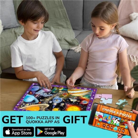 100 Piece Puzzles for Kids Ages 4-6 – 3 Pack Floor Puzzles for Kids 8-10 Years - Picture 6 of 7